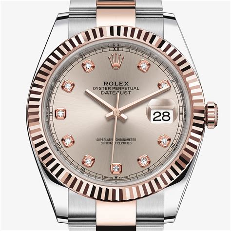 rolex datejust 41 oystersteel and everose gold|More.